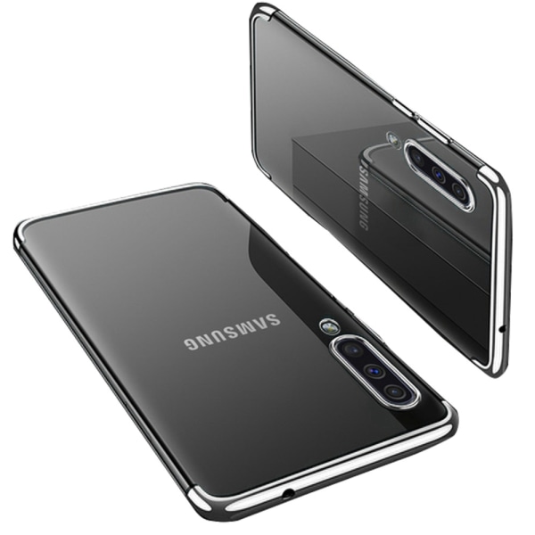 Kraftfullt Skyddande Silikonskal - Samsung Galaxy A50 Silver