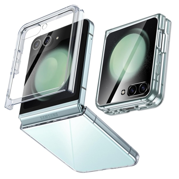 Galaxy Z Flip 5 - Blødt silikone TPU/PC etui Transparent