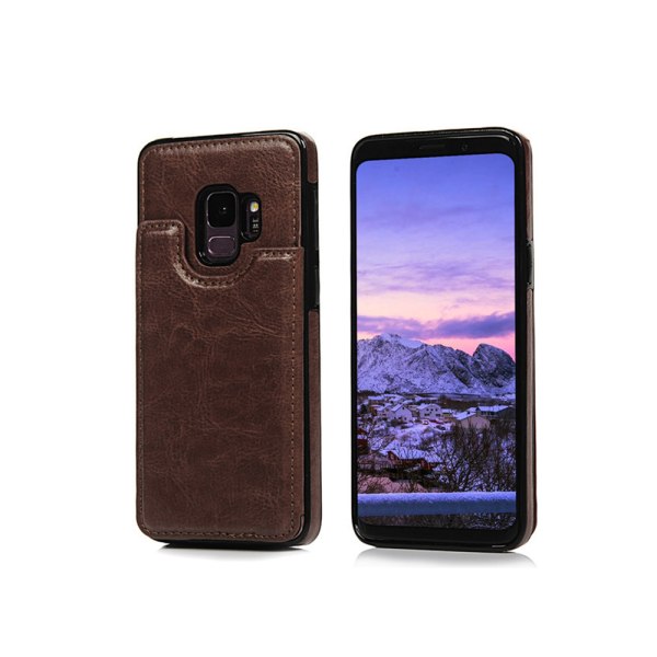 Samsung Galaxy S9 - Tyylikäs lompakkokotelo Brun