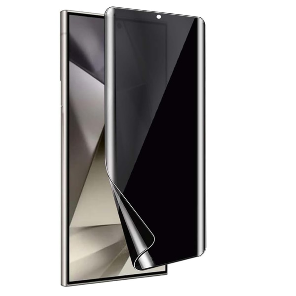 2-PACK Samsung Galaxy S24 Integritetsskyddande Hydrogel Mjuk skä Transparent, Svart Ram