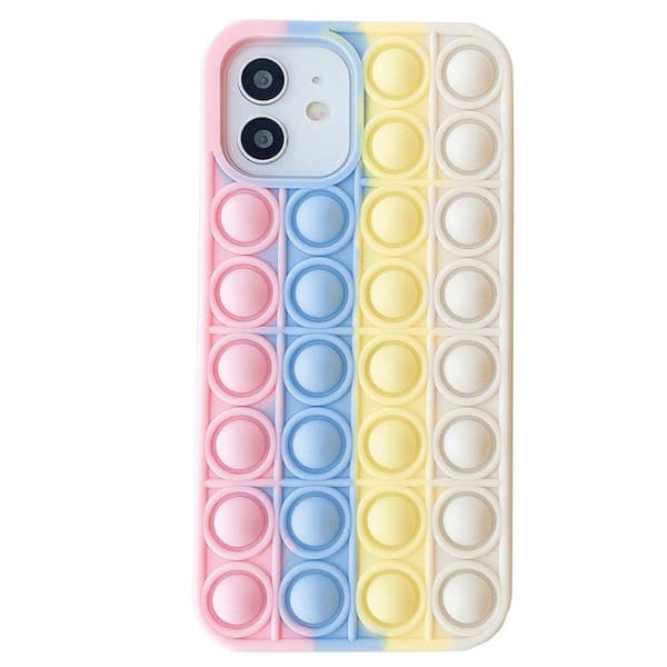 iPhone 11 - Mjukt Fidget Pop It Silikonskal Grön-Orange-Vit