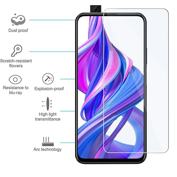 Huawei P smart Pro näytönsuoja 9H 0,3mm Transparent/Genomskinlig