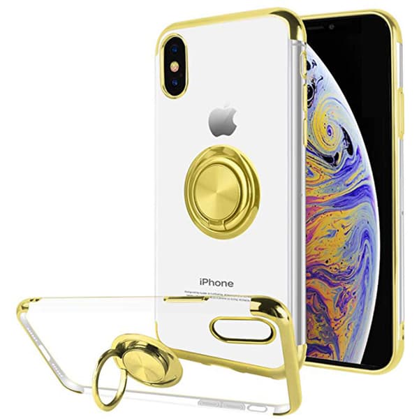 Silikonskal med Ringhållare - iPhone XS Max Blå