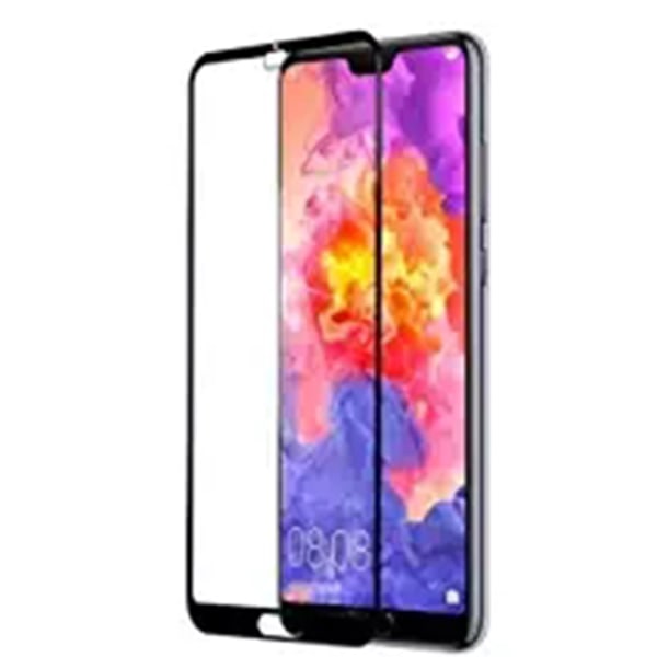 Skärmskydd 2.5D 5-PACK med Ram HD-Clear 9H Huawei P20 Svart Svart