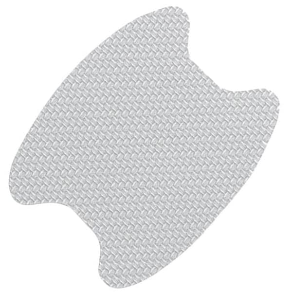 4-Pack Dörrhandtags Fördjupnings Karbonfiber Skydd Silver