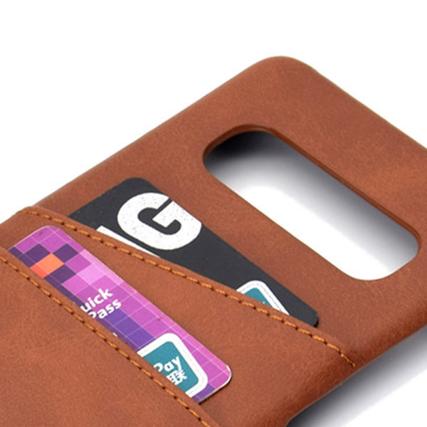 VINTAGE-kuori Samsung Galaxy S10e:lle korttipaikoilla Röd