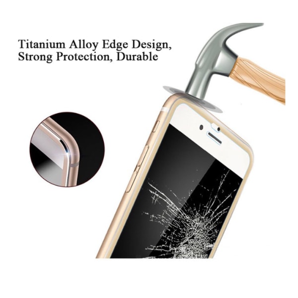 iPhone 7 Plus HuTech Skärmskydd 3D-Aluminiumram Guld