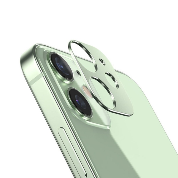 iPhone 12 Mini alumiiniseoskehyksen kameran linssisuoja Grön