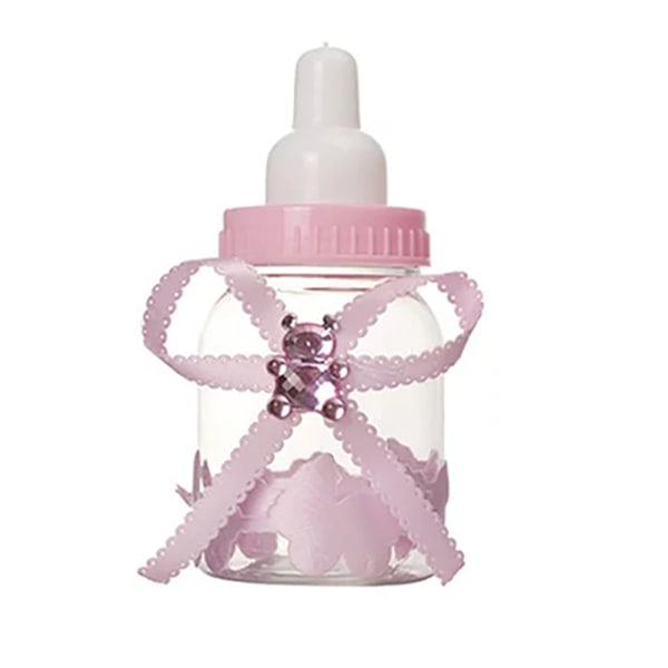 Elegant babyflaske dåpsgave babydusj Rosa