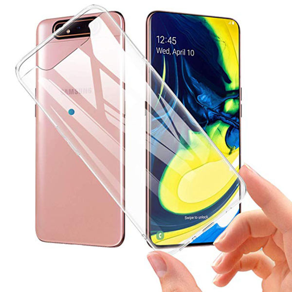 Samsung Galaxy A80 - Skyddande FLOVEME Silikonskal Transparent/Genomskinlig