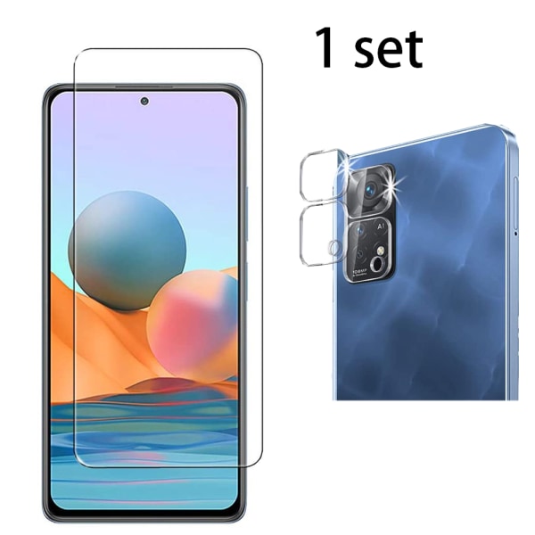 Redmi Note 11 Skærmbeskyttelse og Kameralinseskyttelse Transparent