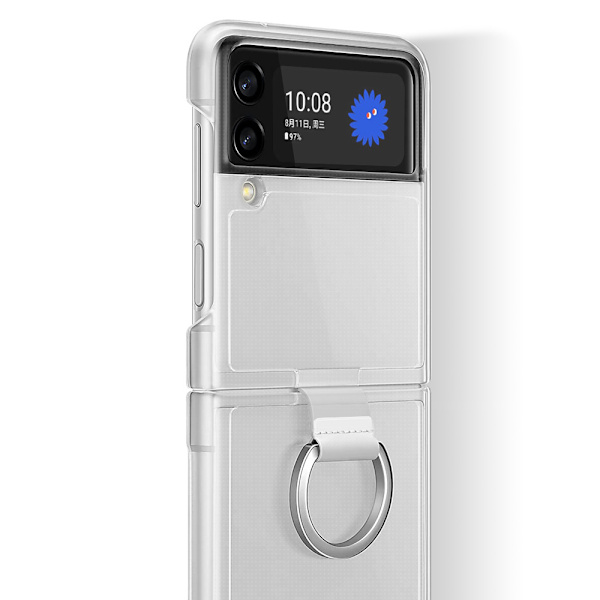 Samsung Galaxy Z Flip 3 - Praktiskt Skal med Ringhållare Frostad