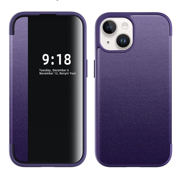 iPhone 13 mini - Fodral med Vyfönster & SIM-fack Grön