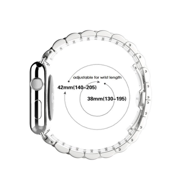 Apple Watch 42mm - Stilig stållenke Silver/Rosé