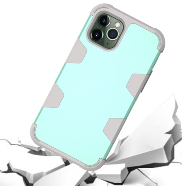 iPhone 11 Pro Max - Stötdämpande Skyddsskal (RUGGED ROBOT) Aquablå/Grå Aquablå/Grå
