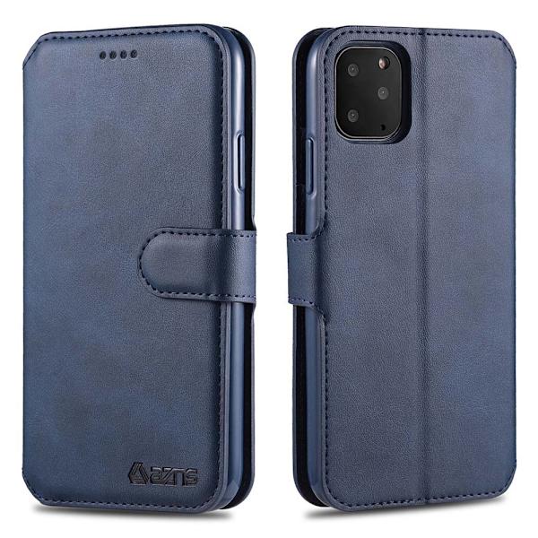 iPhone 11 Pro - Beskyttende Azns Wallet Case Blå Blå