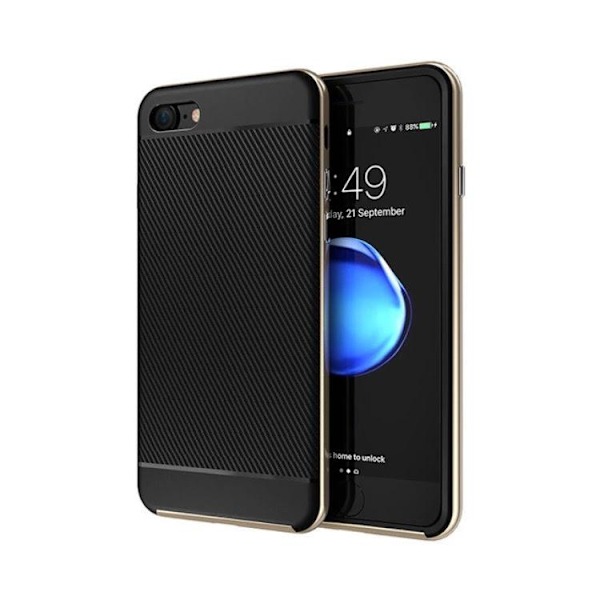 iPhone 7 - Stötdämpande Hybridskal DUBBELT SKYDD Silver/Grå