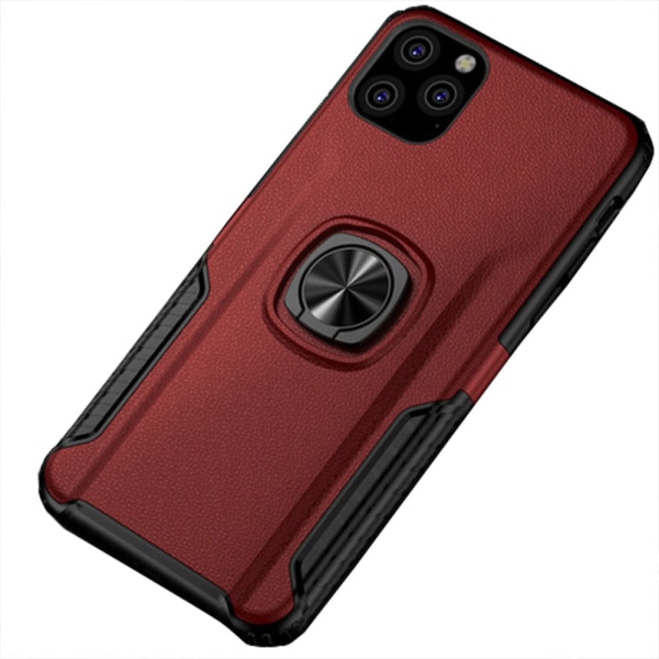iPhone 11 Pro Max - Profesjonelt Leman-deksel med ringholder Röd Röd