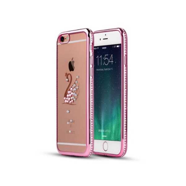 iPhone 6/6S Plus - Elegant silikonskal (Svanmotiv) Roséguld Roséguld