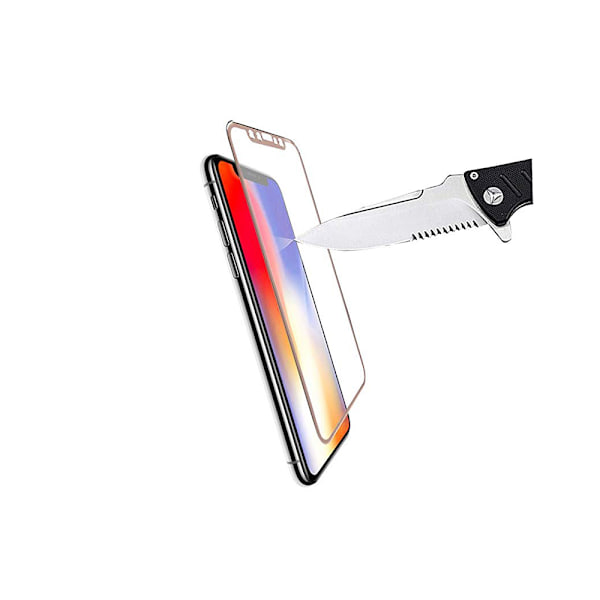 MyGuard Sk�rmskydd 2-PACK (Aluminium-ram) iPhone X Guld