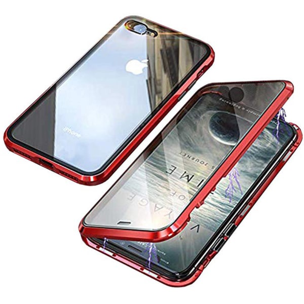 iPhone 7 - Stilig beskyttende magnetisk deksel Röd