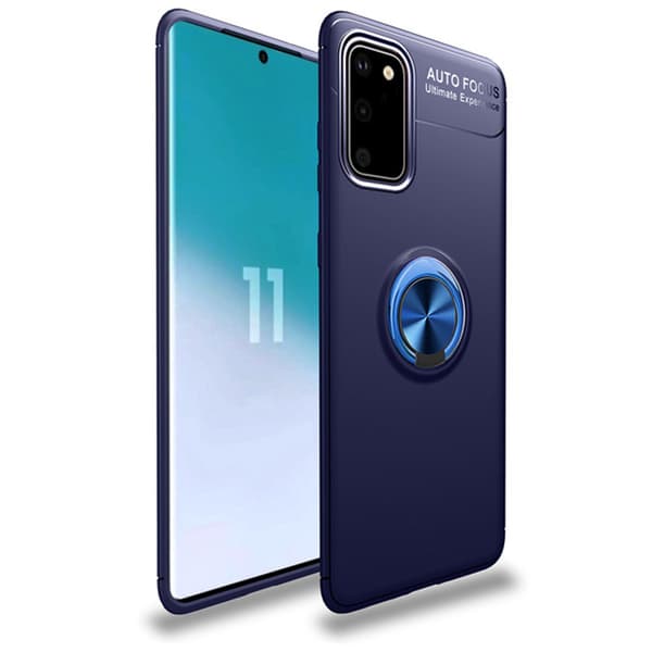 Samsung Galaxy S20 - Effektivt cover med ringholder Blå Blå
