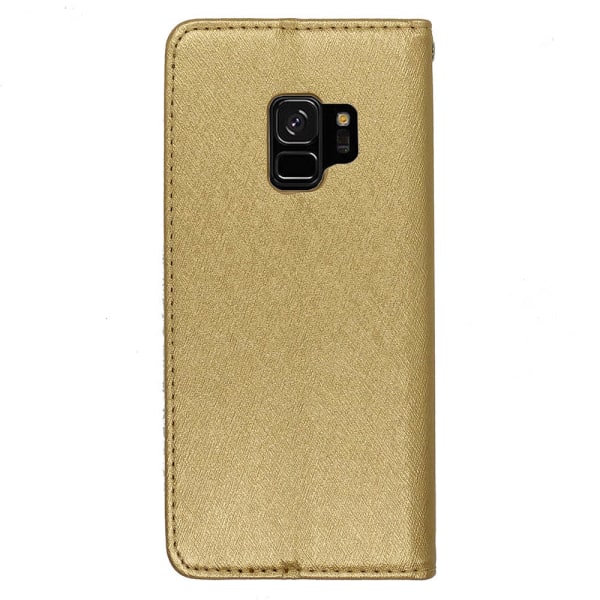 Praktiskt Stilrent (FLOVEME) Plånboksfodral - Samsung Galaxy S9 Guld