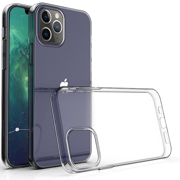 iPhone 12 Pro Max - Skyddande Silikonskal + Skärmskydd Transparent