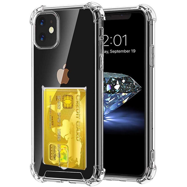 iPhone 11 Pro - Iskuja vaimentava käytännöllinen silikonikuori Transparent/Genomskinlig