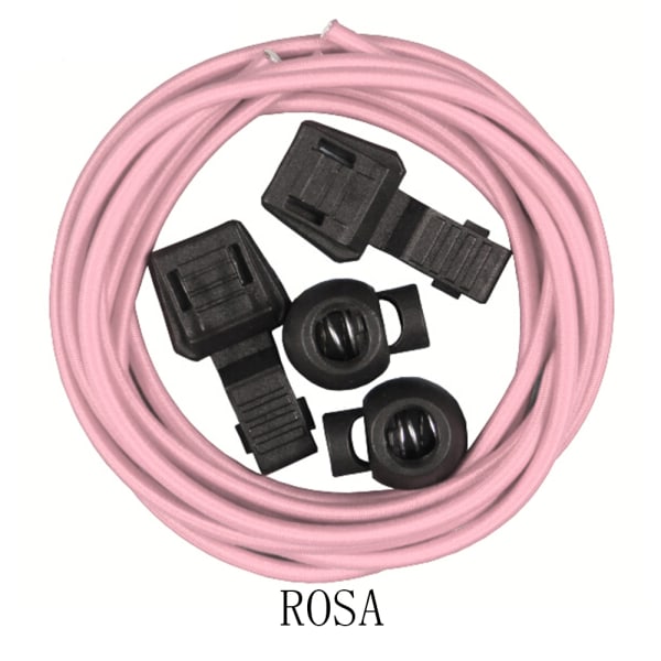 Elastiska Skosnören 1 meter (Många färger att välja mellan) Rosa