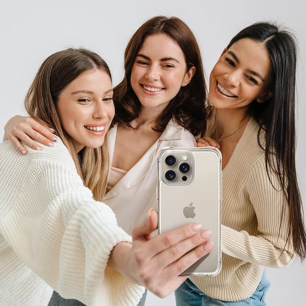 IPhone 15 pro max - Smart Skyddsskal i silikon Rosa/Lila