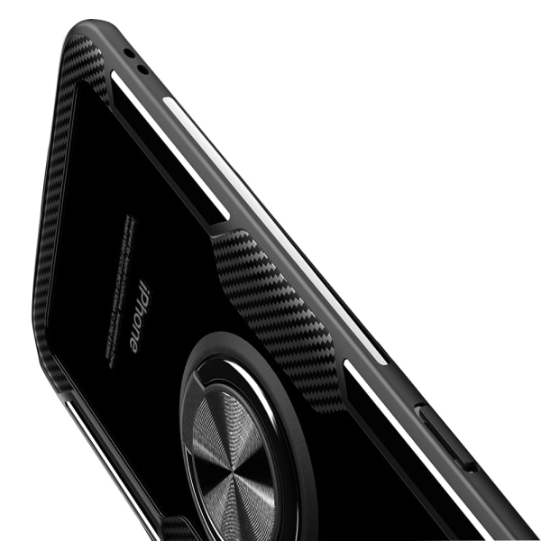 Stilsäkert Skal med Ringhållare - iPhone SE 2020 Röd/Silver