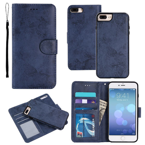 Smart Cover med Dobbeltfunktion til iPhone 8 Plus Lila