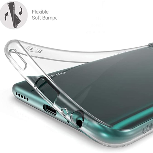 Huawei P Smart Z - Stødabsorberende silikone cover Transparent/Genomskinlig