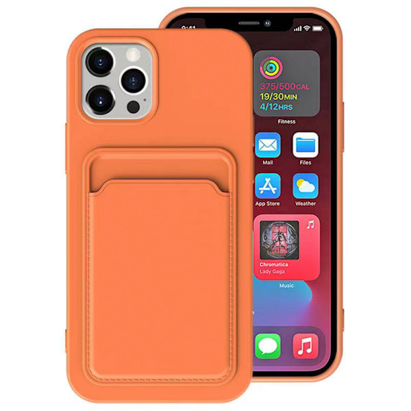 iPhone 12 Pro Max - Mobilcover med kortholder Aprikos