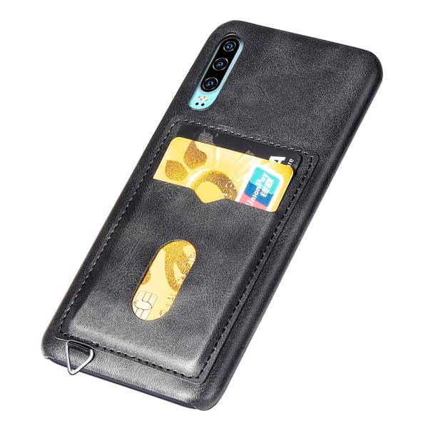 Skal med Kortfack - Huawei P30 Mörkbrun Mörkbrun