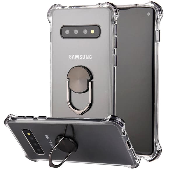 Professionellt Skyddsskal Ringhållare - Samsung Galaxy S10Plus Silver