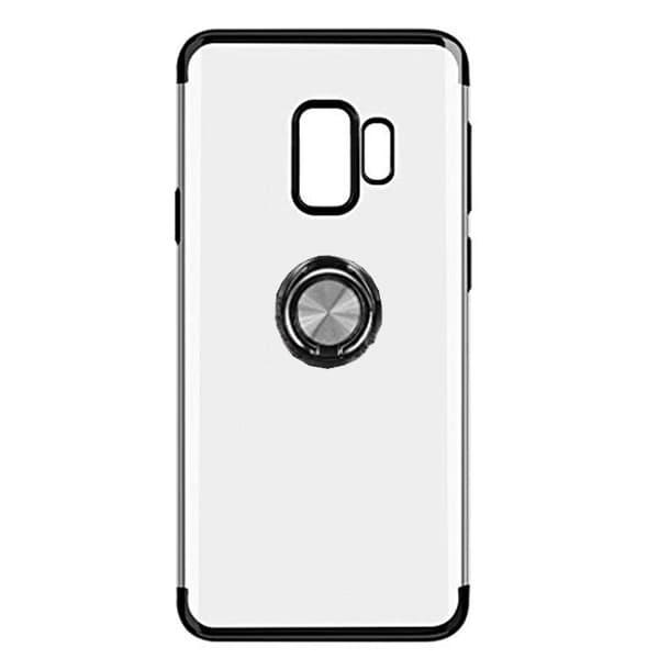 Silikonskal med Ringhållare - Samsung Galaxy S9 Silver Silver