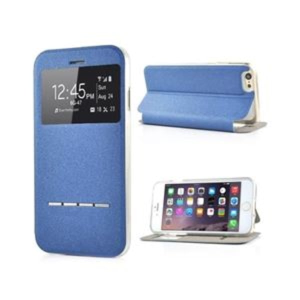 iPhone 6/6S  Smartfodral med fönster och svarsfunktion, BLÅ Blå