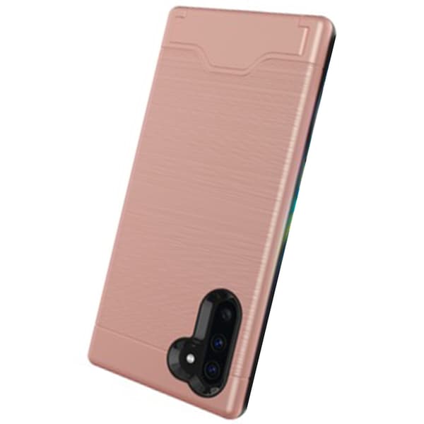 Samsung Galaxy Note10 - Stilrent Skal med Kortfack Grå