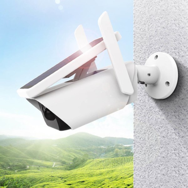 Solpanel Infraröd Övervakningskamera 1080P Vit