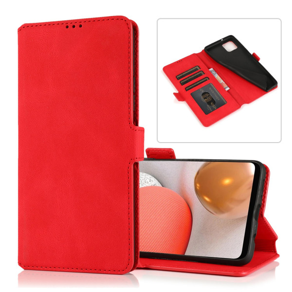 Samsung Galaxy A22 5G - Elegant Wallet Cover (Floveme) Röd