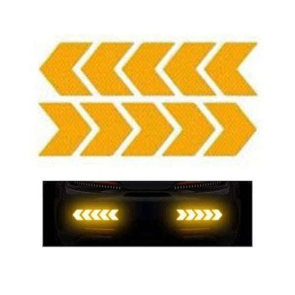 Effektfulla Slittåliga 5-Pack Pil Reflexremsor Orange