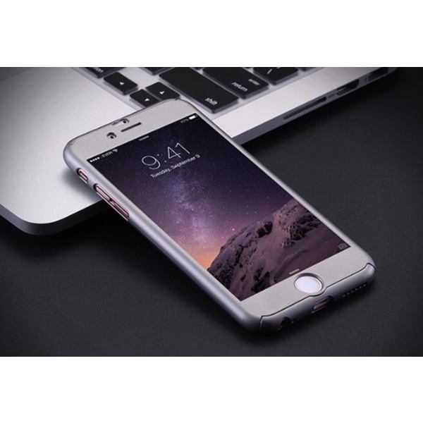 Praktiskt Skyddsfodral för iPhone 6/6S PLUS (Fram och bak) GRÅ Silver/Grå