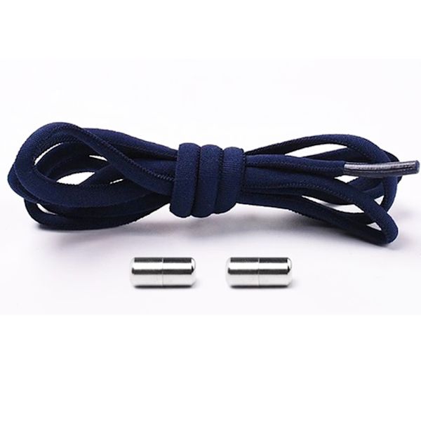 Stilfulde snørebånd med metalspænder (elastisk) Navy