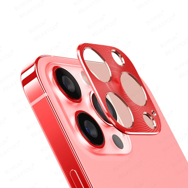 iPhone 12 kamerarammedeksel AK Alloy linsedeksel Röd