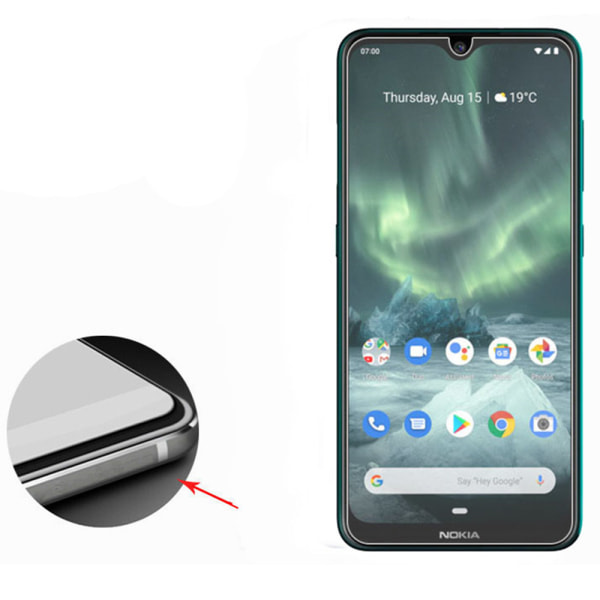 Nokia 6.2 2-PACK Standard Näytönsuoja 9H 0,3mm Transparent/Genomskinlig