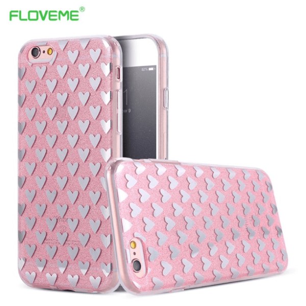 iPhone 6/6S Elegant Crystalheart-deksel fra FLOVEME ORIGINAL Guld