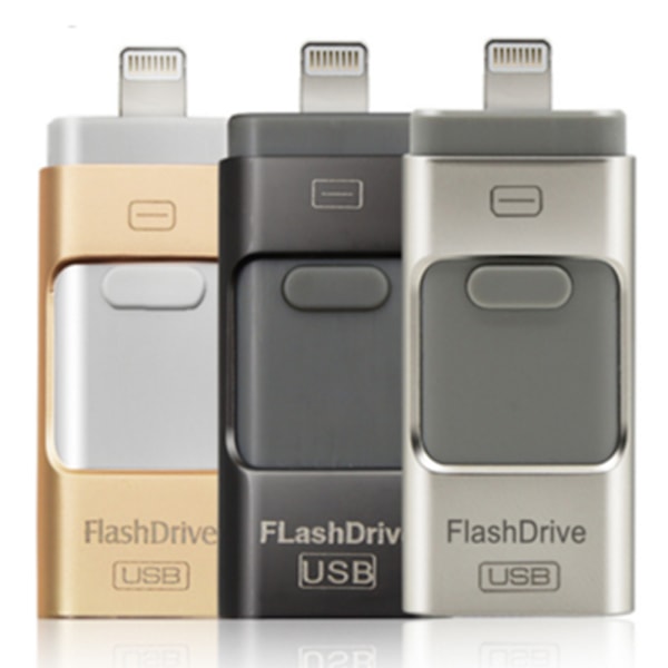 Micro-USB/Lightning Minne - (64GB) Guld