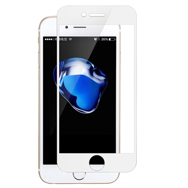 iPhone 8 Plus 2.5D 4-PAKK skjermbeskytterramme 9H 0.3mm Svart
